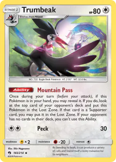 Trumbeak Uncommon card from Lost Thunder