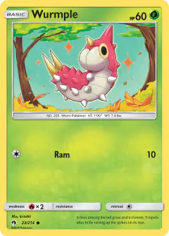 Wurmple Common card from Lost Thunder