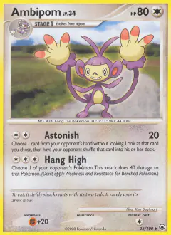 Ambipom Uncommon card from Majestic Dawn