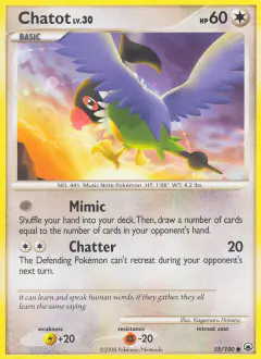 Chatot Common card from Majestic Dawn