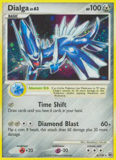 Dialga Rare Holo card from Majestic Dawn