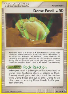 Dome Fossil Common card from Majestic Dawn