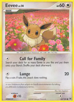 Eevee Common card from Majestic Dawn