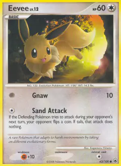 Eevee Common card from Majestic Dawn