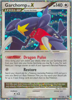 Garchomp LV.X Rare Holo LV.X card from Majestic Dawn