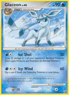 Glaceon Rare card from Majestic Dawn