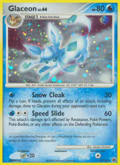 Glaceon Rare Holo card from Majestic Dawn