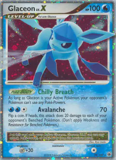 Glaceon LV.X Rare Holo LV.X card from Majestic Dawn