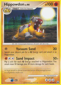 Hippowdon Rare card from Majestic Dawn