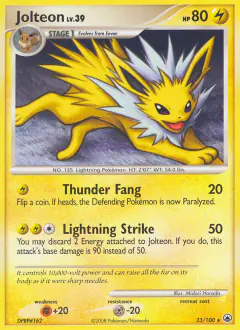 Jolteon Rare card from Majestic Dawn