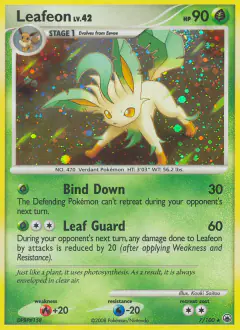 Leafeon Rare Holo card from Majestic Dawn