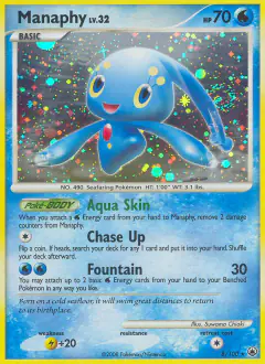 Manaphy Rare Holo card from Majestic Dawn