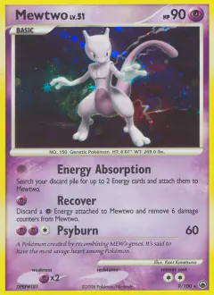 Mewtwo Rare Holo card from Majestic Dawn