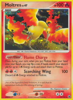 Moltres Rare Holo card from Majestic Dawn
