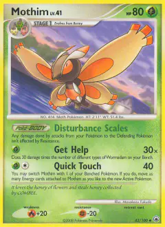 Mothim Uncommon card from Majestic Dawn