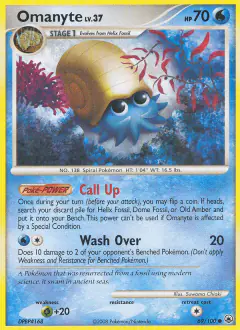 Omanyte Common card from Majestic Dawn