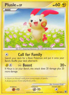 Plusle Rare card from Majestic Dawn