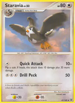 Staravia Uncommon card from Majestic Dawn