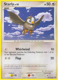 Starly Common card from Majestic Dawn