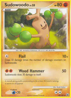 Sudowoodo Uncommon card from Majestic Dawn