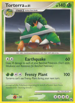 Torterra Rare card from Majestic Dawn