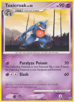 Toxicroak Rare card from Majestic Dawn