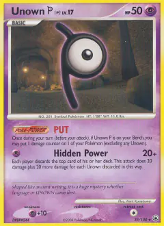 Unown [P] Rare card from Majestic Dawn