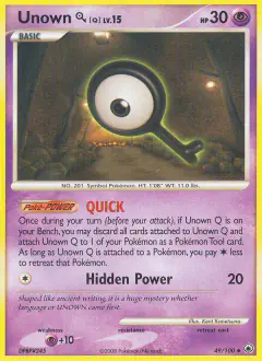Unown [Q] Uncommon card from Majestic Dawn