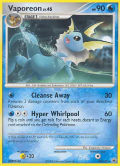 Vaporeon Rare card from Majestic Dawn