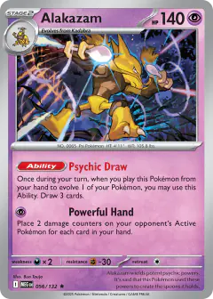 Alakazam Rare card from Mega Evolution Base