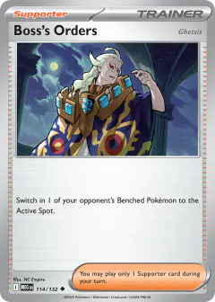 Boss's Orders Uncommon card from Mega Evolution Base
