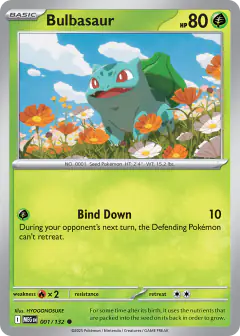 Bulbasaur Common card from Mega Evolution Base