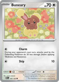 Buneary Common card from Mega Evolution Base