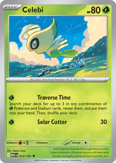 Celebi Uncommon card from Mega Evolution Base