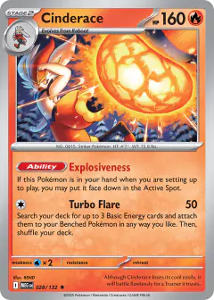 Cinderace Rare card from Mega Evolution Base