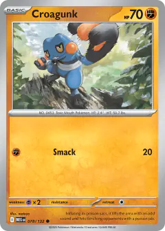 Croagunk Common card from Mega Evolution Base