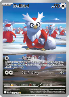 Delibird Illustration Rare card from Mega Evolution Base