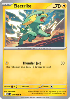 Electrike Common card from Mega Evolution Base