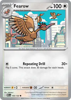 Fearow Common card from Mega Evolution Base