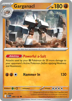 Garganacl Uncommon card from Mega Evolution Base