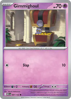 Gimmighoul Common card from Mega Evolution Base