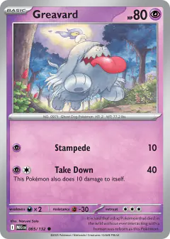Greavard Common card from Mega Evolution Base