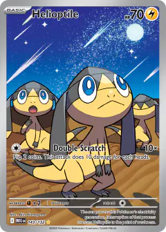 Helioptile Illustration Rare card from Mega Evolution Base