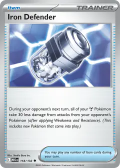 Iron Defender Uncommon card from Mega Evolution Base