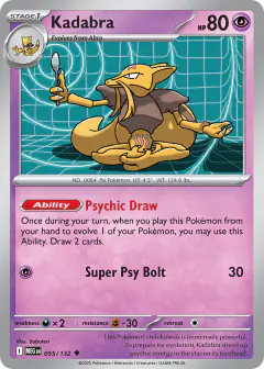 Kadabra Uncommon card from Mega Evolution Base
