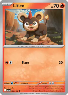 Litleo Common card from Mega Evolution Base