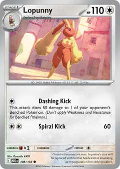 Lopunny Common card from Mega Evolution Base