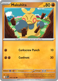 Makuhita Common card from Mega Evolution Base