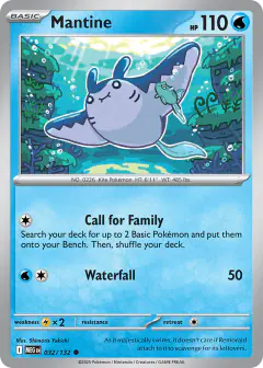 Mantine Common card from Mega Evolution Base