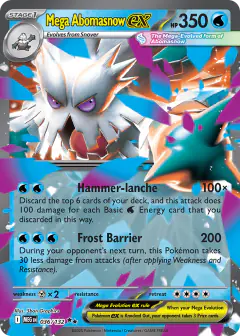 Mega Abomasnow ex Double Rare card from Mega Evolution Base